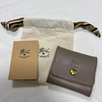 새상품 IL BISONTE 그레이 코인 케이스