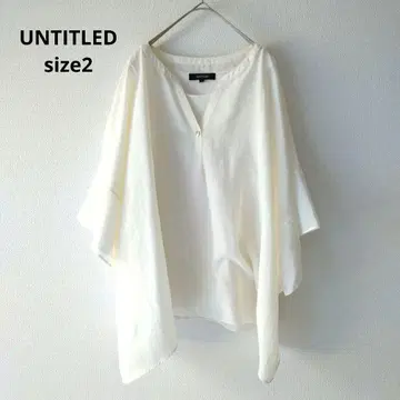 UNTITLED 스키퍼 셔츠 반팔 티셔츠 체형 커버 화이트 size2