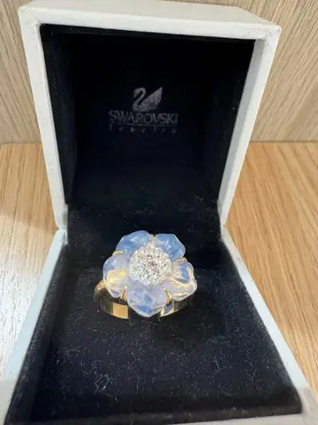 SWAROVSKI 플라워 반지 라이트 블루