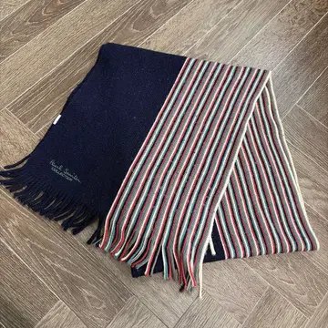 폴 스미스 컬렉션 울 머플러 네이비 스트라이프