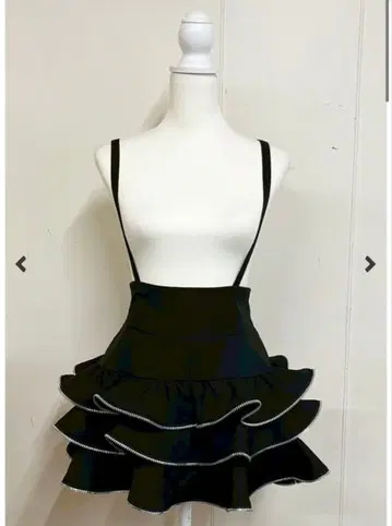 [ MA*RS ] ZIP 프릴 치마바지 - 블랙 마즈