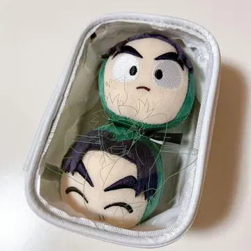 닌타마 란타로 시오에 분지로 페이스 배지 + 클리어 파우치 세트