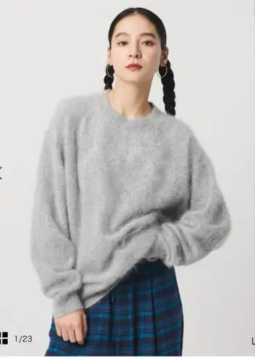 캐시미어 크루넥 니트 풀오버