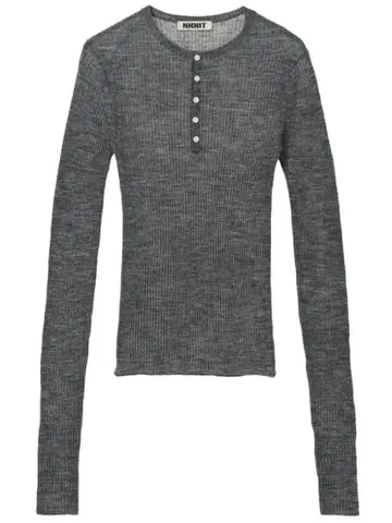 NKNIT 쉬어 립 니트 그레이 1