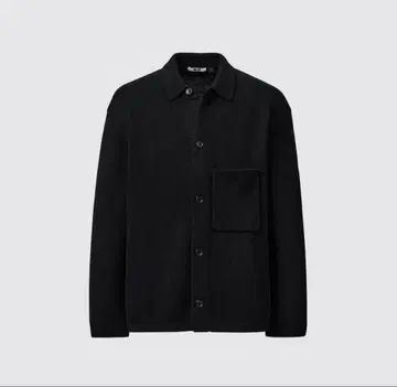UNIQLO U 니트 오버 셔츠 자켓 S 블랙