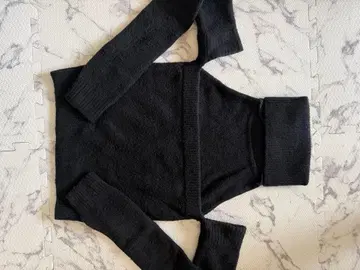 gyda 2way 초커 베어 니트 블랙