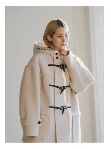 HYKE 더블 페이스 더플 코트