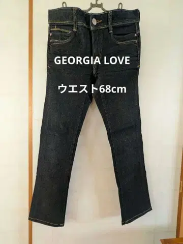 빅 존 조지아 러브 스트레이트 데님 다크 블루