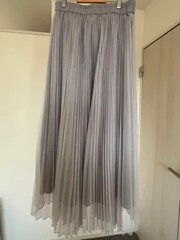 [ 새상품급 ] PLST 플라스테 튤 플리츠 롱 스커트 M