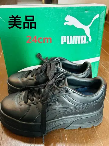 PUMA RIVO 통굽 스니커즈 24cm 블랙