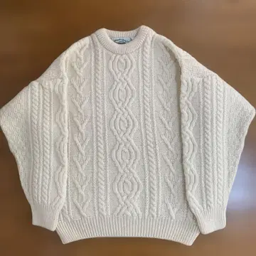 Aran Crafts 아란크라프트 피셔맨 울 니트 스웨터 M