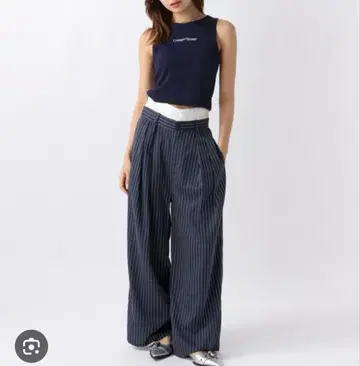 forever21 W 허리 핀스트라이프 팬츠