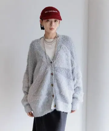 [ 새상품 ] BAYFLOW 뉴앙스 패턴 가디건 / 샤기 니트
