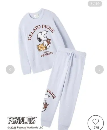 스누피 젤라피케 젤라또피케 풀오버 롱팬츠 블루