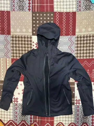 룰루레몬 LULULEMON 블랙 후드 부착 풀집업 자켓