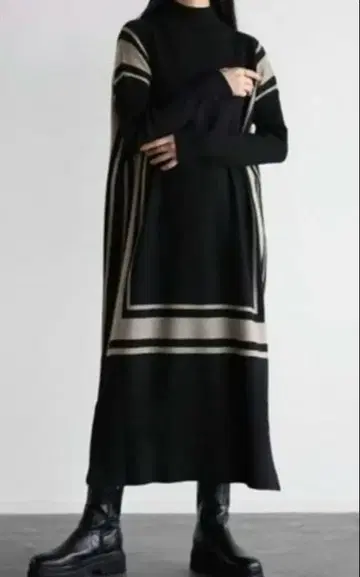 새상품 MEDOC 바이컬러 니트 원피스