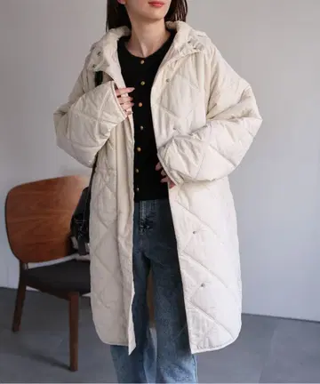 sakishimatokyo 충전솜 다이아 퀼팅 코트