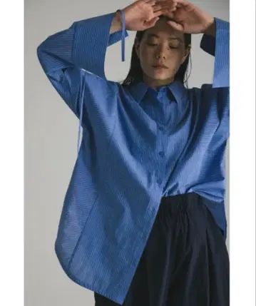 STYLEMIXER 커프스 리본 빅 셔츠