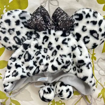 디즈니 미니 레오파드 무늬 팬캡