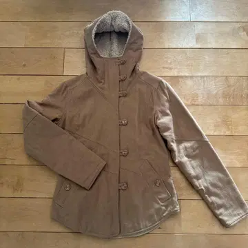 파타고니아 후드 부착 베이지 리버서블 자켓