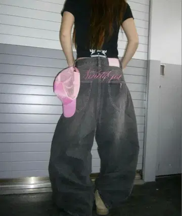 9090 girl 와이드 팬츠 블랙