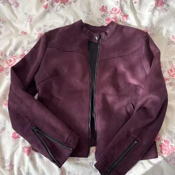 스웨이드 자켓 와인 레드 S