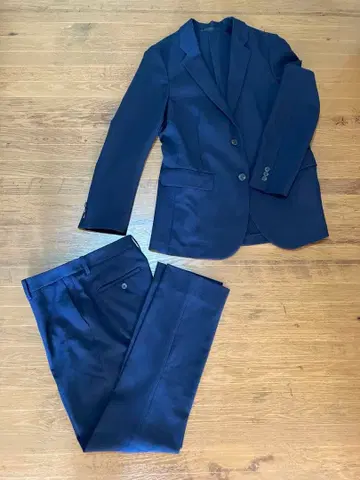 UNIQLO 네이비 싱글 브레스 팬츠 수트