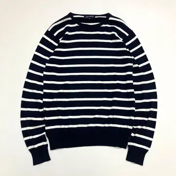 어반 리서치 보더 크루넥 니트 울코튼 M 부드러운