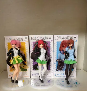 5등분의 신부 피규어 3체 세트 (박스 포함)