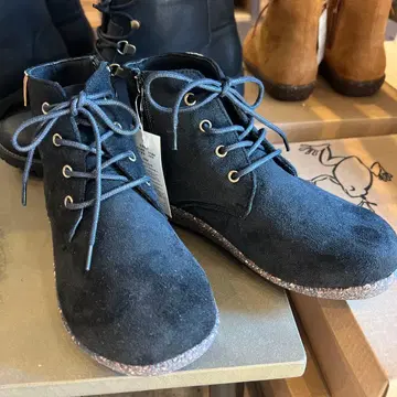 블랙 스웨이드 지퍼 부츠 사이즈 M