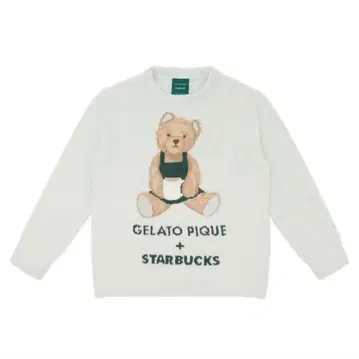 gelato pique 파우더 베어 자카드 풀오버 민트 그린