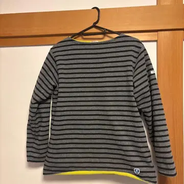 ORCIVAL 안감 플리스 크루넥 풀오버 그레이/블랙 스트라이프