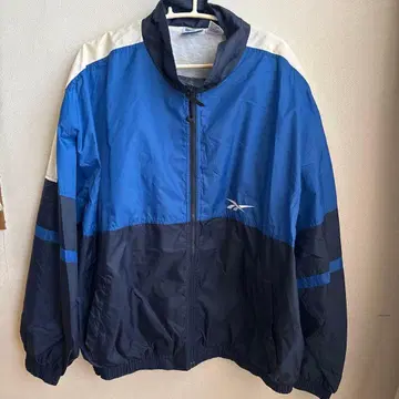 구제 의류 Reebok 나일론 자켓 XL 파랑/화이트/블랙
