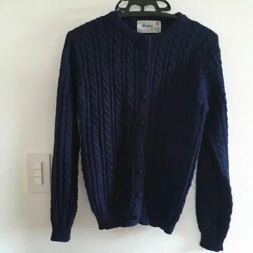 빈티지 해외 구제 의류 Deans 손뜨개질 스코틀랜드 니트 가디건