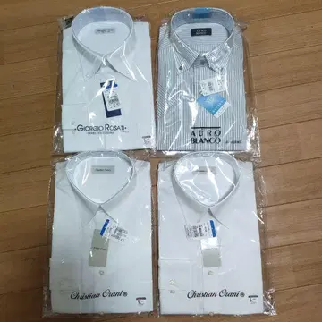 와이셔츠 4세트 화이트 스트라이프