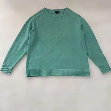 LANDS'END 남성용 민트 그린 라운드넥 니트 XL