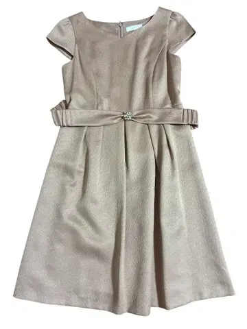 anySiS 베이지 슬리브리스 원피스