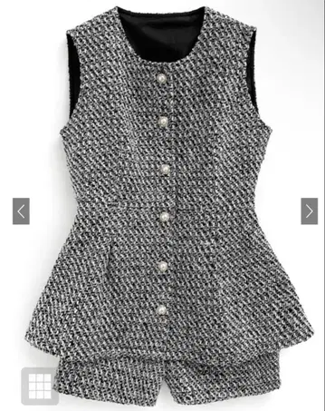 프리지아 트위드 베스트 x 숏팬츠 셋업