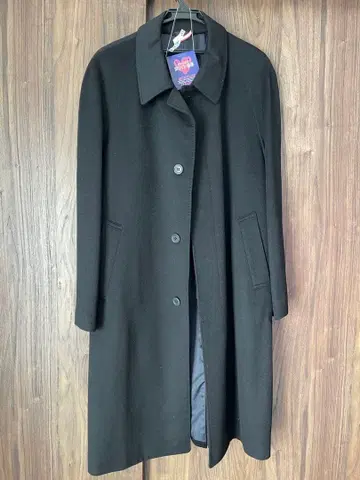 캐시미어 100% 블랙 롱 코트