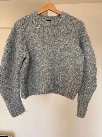 PLST 그레이 라메 스웨터 M 사이즈