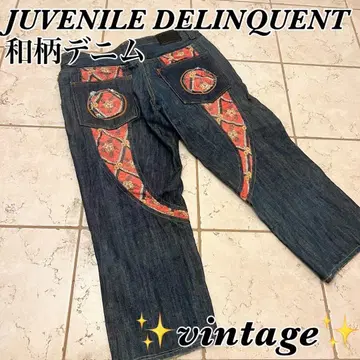 JUVENILE DELINQUENT(주베나일 델린퀀트) 일본풍 패턴 데님