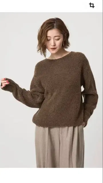 conte 부클레 백 V넥 크루넥 니트 유나이티드 애로우즈