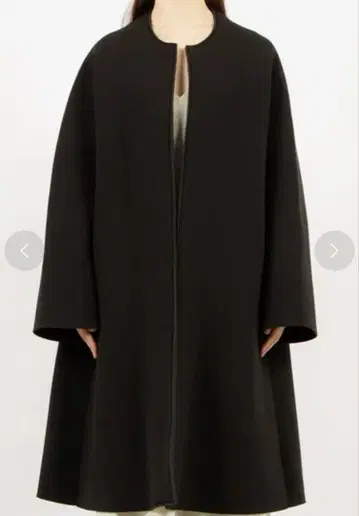 DOUX ARCHIVES 두 아카이브 본딩 롱 코트 블랙