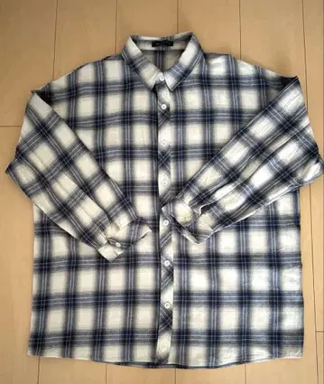 면 100% 체크 무늬 긴팔 셔츠