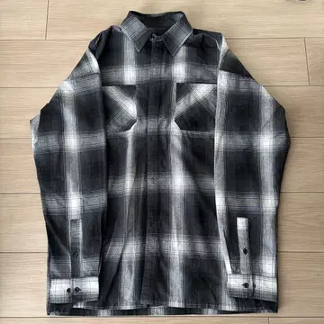 플란넬 셔츠 블랙 화이트 체크