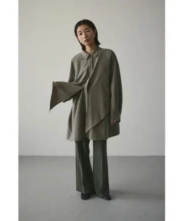 [ 새상품/미사용 ] 스타일믹서 패널 미니 셔츠 원피스 카키