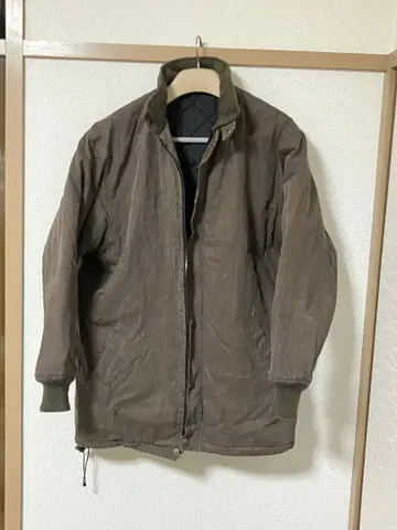 진한 갈색 파라오 자켓 코트 카 코트 집업 버튼