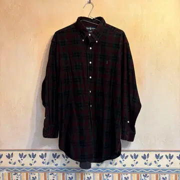 랄프 로렌 긴팔 체크 셔츠 LL