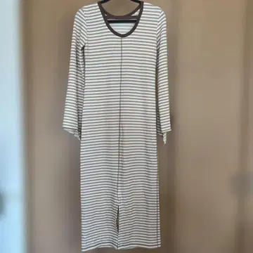 보더 긴팔 원피스