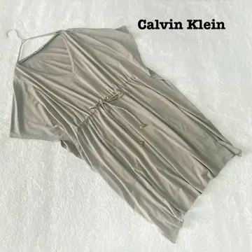 EK4043 [캘빈클라인] 원피스 [F] 낙하감 V넥 드로스트 카키